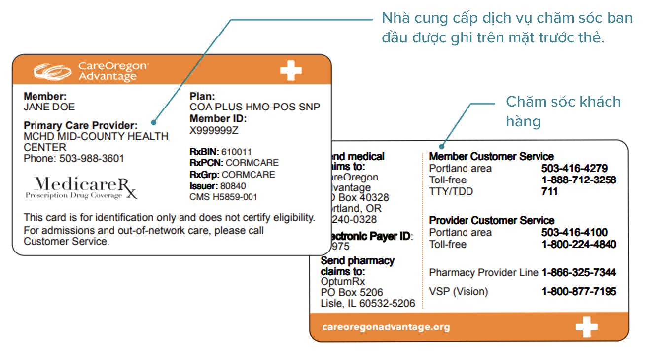 Thẻ hội viên CareOregon Advantage